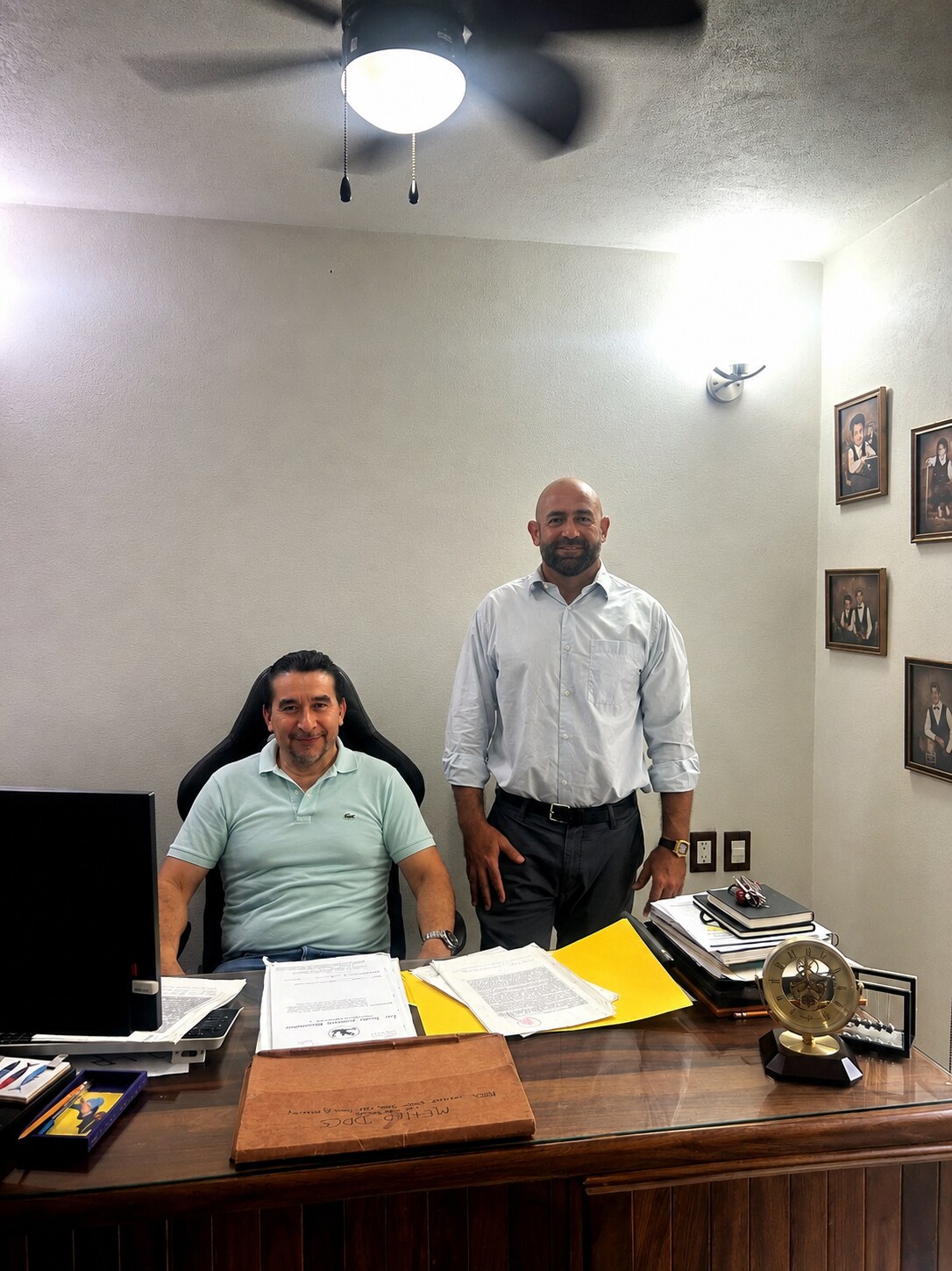 Real estate professional helping organize property documents